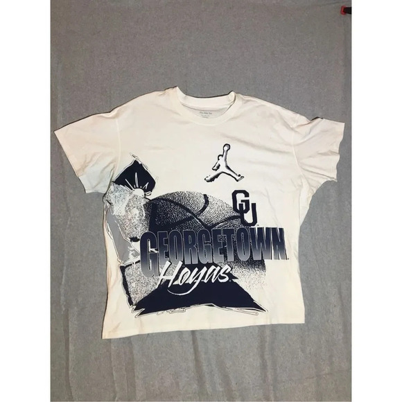 Mens Nike Jordan Shirt Size 3XL Georgetown Graphic Streetwear Basketball - Picture 1 of 3
